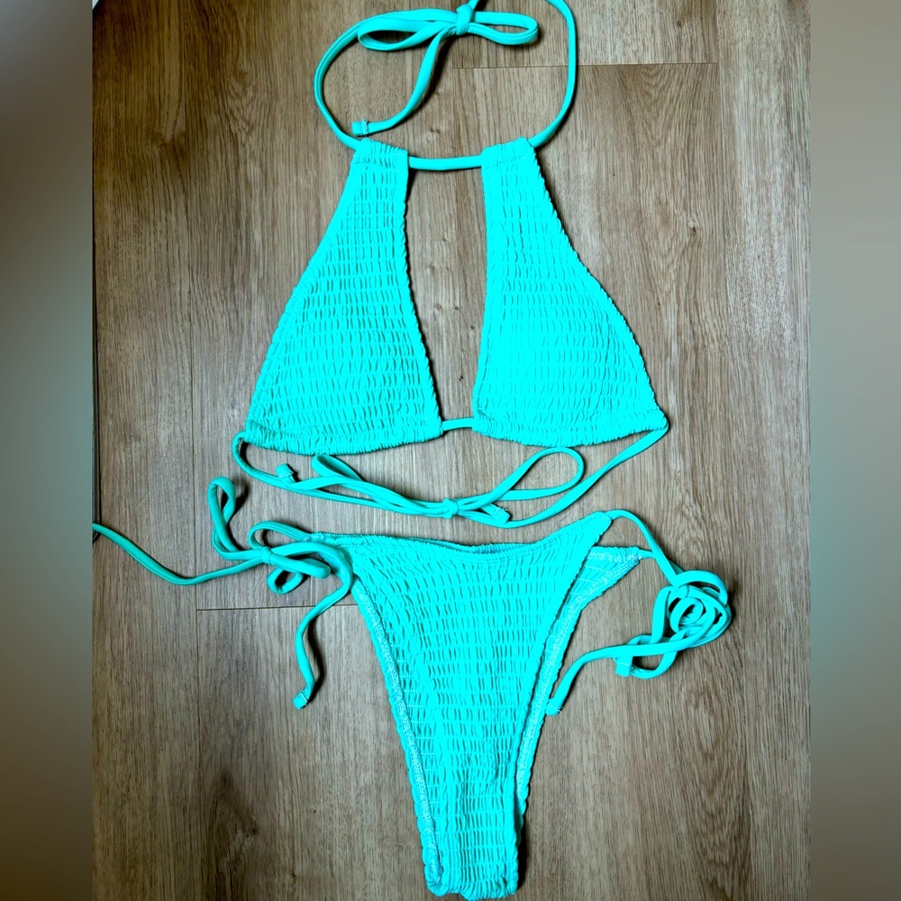 SHEIN Turquoise (mint) bathing suit. Size small